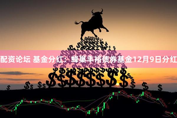 配资论坛 基金分红：蜂巢丰裕债券基金12月9日分红